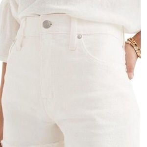 Madewell  White High Rise Denim Short